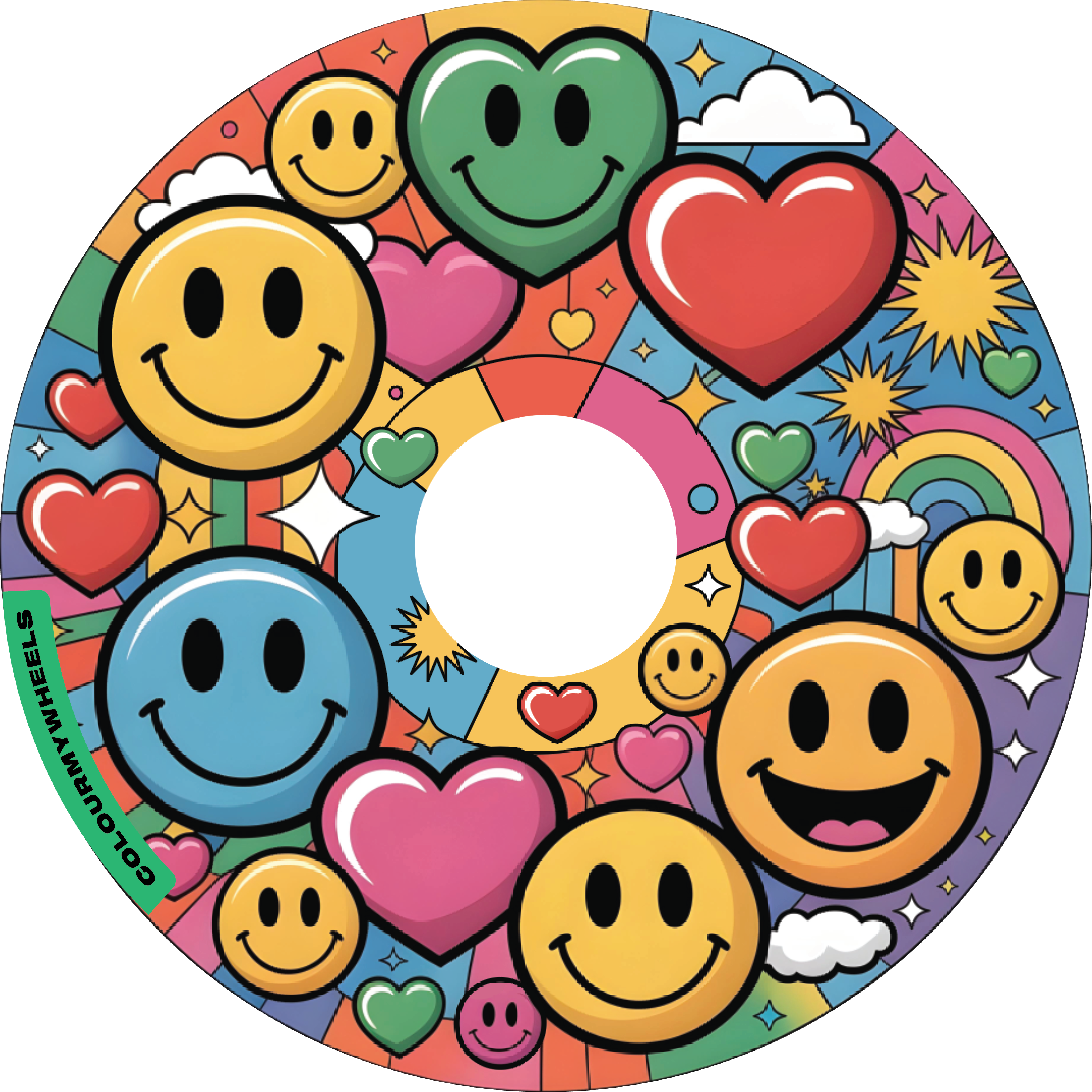 Smiley Face Hearts | CMW Collection – Colour My Wheels