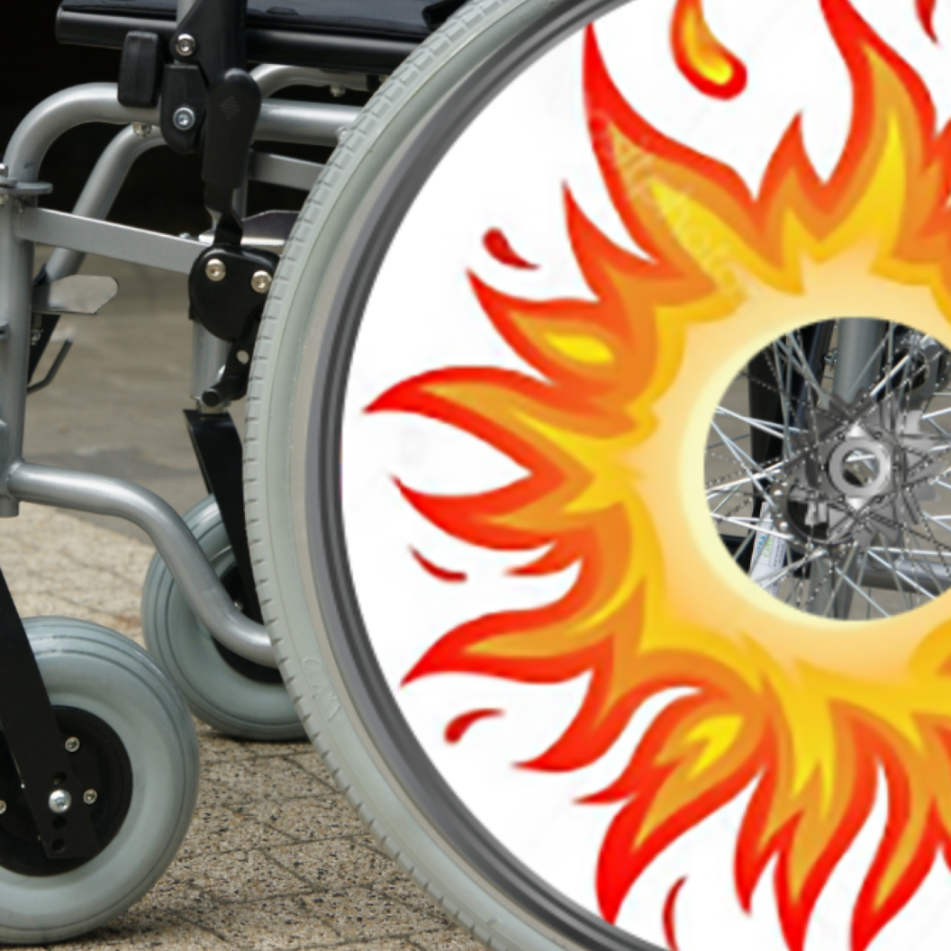 Retro Flames Wheel Covers